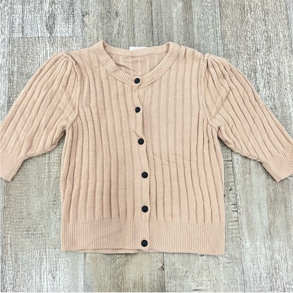 NWOT Free People Sloane Cardigan Color Cafe Cream Size Large - Picture 5 of 7